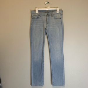 7 For All Mankind Low Rise Light Wash Denim Pants